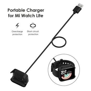 1 м USB-кабель для Зарядки Xiaomi Mi Watch Lite/Redmi Watch Зарядное Устройство для Зарядки Док-станции с Защитой от перегрузки, Аксессуар для Умных Часов