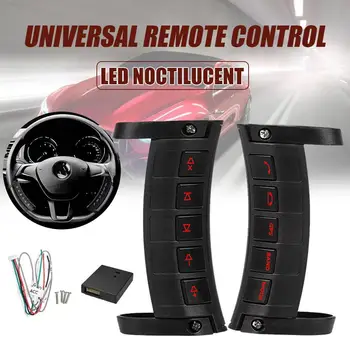 10 клавиш Универсального автомобильного беспроводного контроллера рулевого колеса Кнопка дистанционного управления светодиодной подсветкой Беспроводной Bluetooth для автомобильного радио DVD W H2Q4