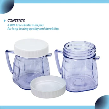 2 Упаковки запасных частей для большинства аксессуаров для блендера Oster Izer, совместимых с 1 чашкой мини-пластиковой банки