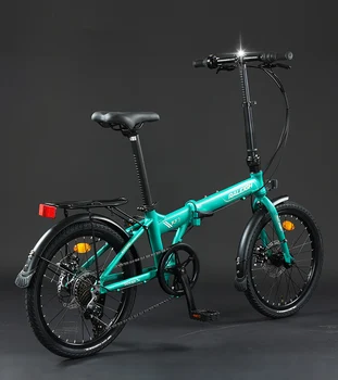 20-дюймовый Складной велосипед из алюминиевого сплава Портативные велосипеды для взрослых 7-скоростной Складной велосипед для детей-студентов