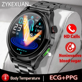 2023 Новые Смарт-часы ECG + PPG Для Мужчин Bluetooth HD Call Кислород в крови Частота сердечных сокращений Кровяное давление Часы для здоровья Уровень глюкозы в крови для Xiaomi