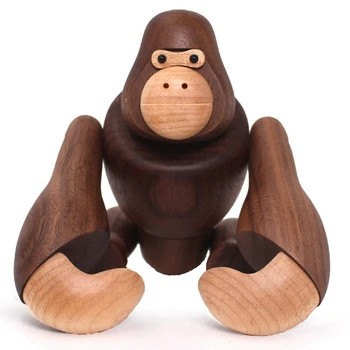 3X Деревянные Поделки Gorilla Креативные украшения для дома Можно Повесить Подарки King Kong Деревянные Украшения