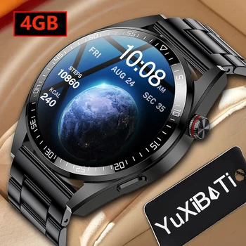 AMOLED 466*466 Экран Смарт-часы Мужские 4 ГБ Памяти 2023 Bluetooth Вызов Спортивный Фитнес-Трекер Водонепроницаемые часы Для Android IOS