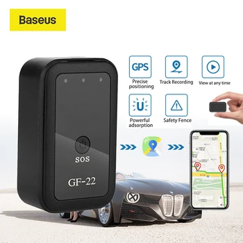Baseus GPS Трекер Для автомобиля, Устройство для предотвращения потери ребенка и домашних животных, GPS/AGPS/WIFI/LBS Позиционирование в реальном времени, Дистанционное прослушивание SOS