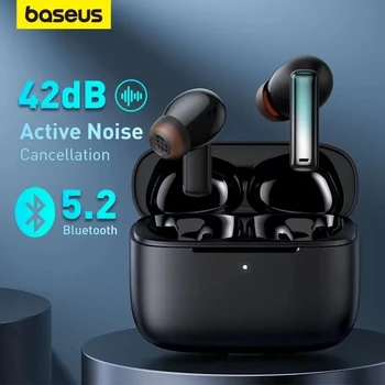 Baseus Наушники M2 TWS Bluetooth 5.2 Наушники с активным шумоподавлением, Низкая Задержка с Микрофоном, Спортивная гарнитура для Геймеров