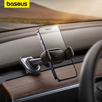 Baseus для автомобильного телефона Tesla, автомобильный держатель для телефона, Солнечная Электрическая Автоматическая Зажимная подставка для мобильного телефона, поддержка GPS, автомобильное крепление Xiaomi для iPhone