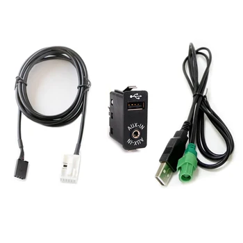 Biurlink AUX-in Разъем USB-Переключателя USB-Провод Для Зарядки BMW E60 E63 E64 E65 E66 E81 E82 E87 E88 E70 E90 E91 E92