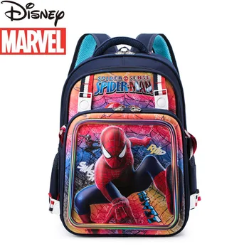 Disney, Новый Детский рюкзак с Человеком-пауком, Модный Школьный рюкзак для мальчиков и девочек, Большой Емкости, Водонепроницаемый Детский Рюкзак