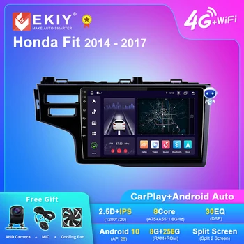 EKIY X7 Android Автомобильный Радиоприемник Для Honda Fit 2014 2015 2016 2017 GPS Navi Мультимедийный Плеер Стерео Carplay Blu-ray IPS Без 2din DVD HU