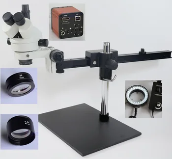 FYSCOPE 16MP HDMI Камера Микроскоп 3.5X-90X! Направляющая подставка Стерео Зум-тринокулярный микроскоп + 60 шт. светодиодный микроскоп