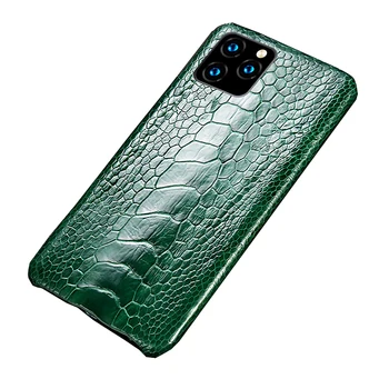 LANGSIDI Чехол для телефона из натуральной кожи iphone 11 pro max, роскошный чехол для ножек из натуральной страусиной кожи Apple iphone XR X 8 7 XS Plus, чехлы