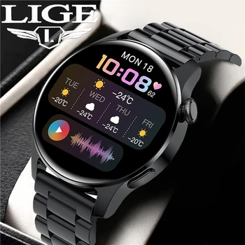 LIGE Смарт-Часы Для Мужчин С Полным Сенсорным экраном Bluetooth Call IP67 Водонепроницаемые Часы Спортивный Фитнес-Трекер Smartwatch reloj hombre