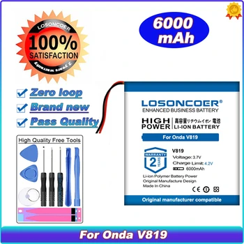 LOSONCOER 6000 мАч для Onda V819 3G Планшетный ПК Встроенный аккумулятор Перезаряжаемый 2 линии