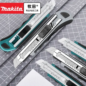 Makita с лезвиями 8ШТ. Складной нож для обоев выдвижного типа, Большой резак для бумаги, нож для распаковки, промышленный стальной нож