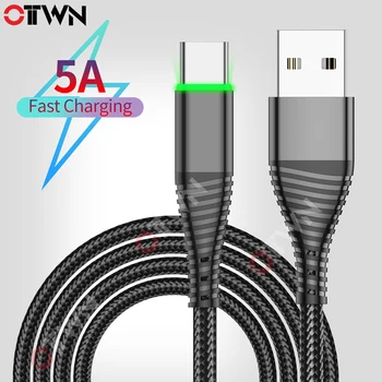 OTTWN Нейлоновый кабель USB C Быстрое Зарядное устройство USB Type C Кабель для Xiaomi Redmi Note 10 9 Mi 8 Для Samsung Galaxy S10 Plus USB-C Шнур