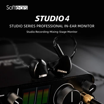 Softears Studio4 Мониторы-вкладыши с драйвером 4BA, Наушники с четырьмя драйверами, Трехполосный Кроссовер, Профессиональный Студийный Мониторинг HiFi IEMs
