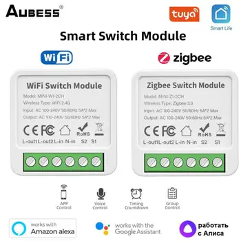 Tuya WiFi Zigbee Smart Switch Модуль Двухстороннего Управления Smart Life ПРИЛОЖЕНИЕ Дистанционное Управление Умный Дом Через Alexa Google Home Alice