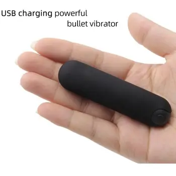 USB-зарядка, 10 скоростей, Мини-пулевой фаллоимитатор, Вибраторы, Массажер точки G, секс-игрушки для взрослых, стимулятор клитора, черный цвет