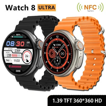 YurKem 1.6 InchSmart Watch Series 8 Ultra Men Woman NFC Bluetooth вызов AI голос Спорт Фитнес Мониторинг сердечного ритма умные часы