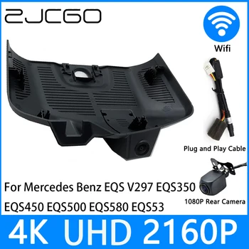 ZJCGO Dash Cam 4K UHD 2160P Автомобильный Видеорегистратор DVR Ночного Видения для Mercedes Benz EQS V297 EQS350 EQS450 EQS500 EQS580 EQS53