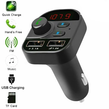 Автомобильный Bluetooth FM передатчик Радио MP3 Беспроводной адаптер Автомобильный комплект USB Зарядное устройство 2