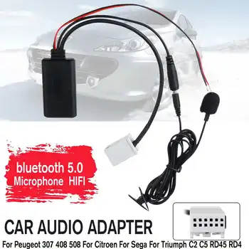 Беспроводной Hi-Fi Автомобильный Аудио Bluetooth Кабель-Адаптер Микрофон MIC AUX Музыкальный Плеер Для Peugeot 307 408 Для Sega Автоаксессуары