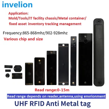 Дальнобойная 1-15 М Антиметаллическая RFID-метка UHF Пассивная Gen2 6C Impinj Чип RFID Металлические метки UHF Клей, Используемый Для Инвентаризации активов