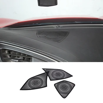 Для Chevrolet Corvette C7 2014-2019, Черная приборная панель из нержавеющей Стали, Решетка радиатора, накладка, наклейка, автомобильные Аксессуары