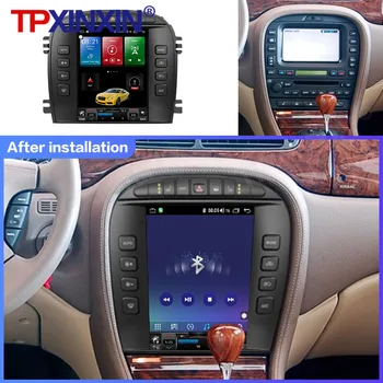 Для Jaguar S-type 2004 2005 Android 12 Автомобильный стерео Автомобильный радиоприемник с экраном Мультимедийный плеер Tesla Автомобильный GPS навигатор Головное устройство