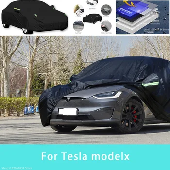 Для Tesla modelx, полная защита автомобиля, Снежный покров, Солнцезащитный козырек, Водонепроницаемые пылезащитные внешние автомобильные аксессуары