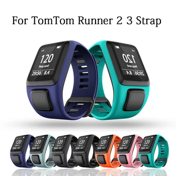 Для TomTom Runner 2 3 свеча зажигания 3 GPS 3 Спортивные часы Сменный браслет для наручных часов Tom 2 3 серия силиконовых умных аксессуаров браслет