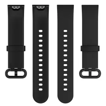 Дышащий и водонепроницаемый силиконовый ремешок с серебряной пряжкой Для замены ремешка на запястье для MI Watch Lite/Hongmi Watch