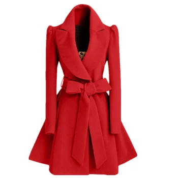 Женское шерстяное пальто, Корсет для внешней торговли, Тонкое Твидовое пальто, Твидовый тренч, женское пальто