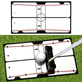 Зеркало для выравнивания игры в гольф Портативные Тренажеры для тренировки на качелях Размер тренажера для тренировки игры в гольф 12 ”L x 7”W, как видно-на PGA-Tour 69HD