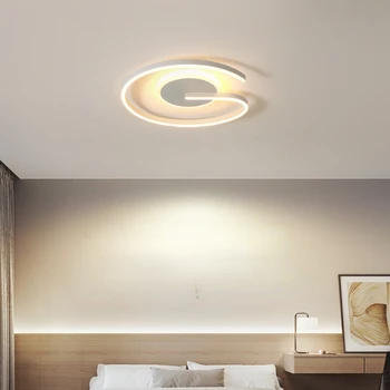 Изысканный светильник для спальни, светодиодный потолочный светильник, простой современный светильник для кабинета, столовой, минималистичный круглый светильник для спальни в северной Европе