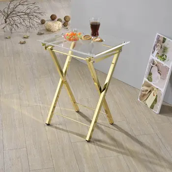 Коллекция Millennial - Mari Складной столик с подносом из золота, набор из 2 предметов