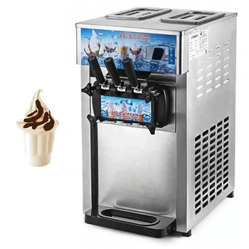 Коммерческая машина для мягкого мороженого, Электрические машины для приготовления йогуртового мороженого, автомат по продаже мороженого с мороженым из нержавеющей стали 220 В