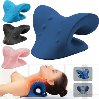 Массажная подушка для шеи, Плечевой Релаксант, устройство для выравнивания шейного отдела позвоночника, Тяговое устройство, Подушка-растяжитель для шеи Для облегчения боли в мышцах тела