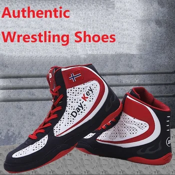 Мужская Профессиональная боксерская обувь, борцовские ботинки, Женские дышащие тренировочные боксерские туфли, нескользящие кроссовки