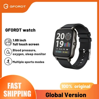 Мужские Смарт-часы Gfordt, Умные часы с сенсорным экраном 1,69 дюйма, Фитнес-трекер с пульсометром/монитором артериального давления, Для Android IOS