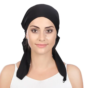 Новая европейская и американская Загнутая кепка с двумя хвостиками, Мусульманская кепка с капюшоном, однотонный пуловер, маленькая шляпка в пятнышко