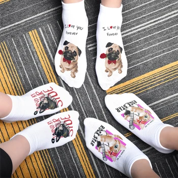 Новые Женские Короткие носки с 3D принтом Животных, Милый Медведь, Забавные Кошки, собаки, Креативные модные носки с низким носком в стиле Харадзюку, подходящие для Унисекс