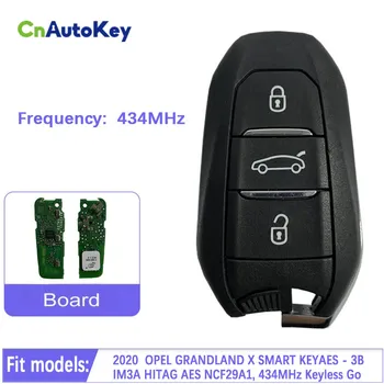 Оригинальный Умный Автомобильный Дистанционный Ключ Keyless Go Для Opel Grandland X IM3A 2020 HITAG AES NCF29A1 Чип 434 МГц 3 Кнопки CN028014