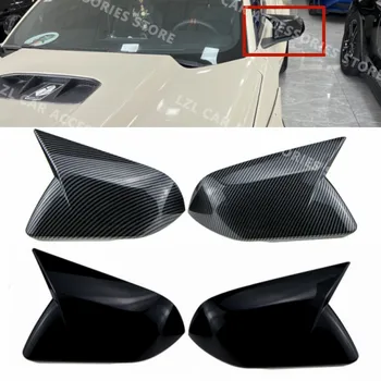 Пара Накладок на зеркало заднего вида, накладка в виде рожка Для Ford Mustang 2015-2023 С зеркальным индикатором, чехол для зеркала, автомобильные аксессуары