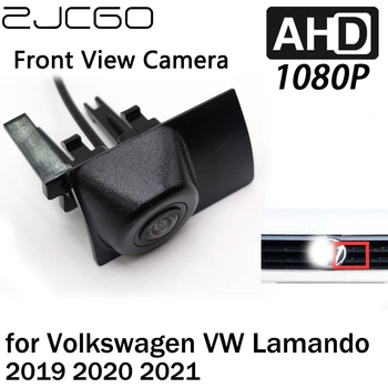 Парковочная камера с логотипом ZJCGO с видом спереди автомобиля AHD 1080P ночного видения для Volkswagen VW Lamando 2019 2020 2021