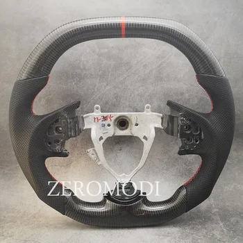 Перфорированный кожаный гоночный спортивный руль из углеродного волокна для Mitsubishi Lancer