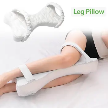 Подушка для колена с эластичным ремешком для ног для сна Ортопедическая подушка с эффектом памяти при ишиасе, болях в спине, выравнивании позвоночника