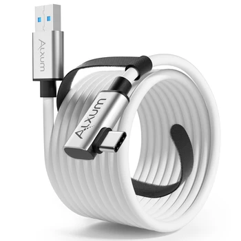 Соединительный кабель Alxum USB-USB-C для Oculus Quest 2 USB 3.0 Type C 5 Гбит/с Для Быстрой передачи данных, Шнур для Быстрой Зарядки Гарнитуры, аксессуары для виртуальной реальности