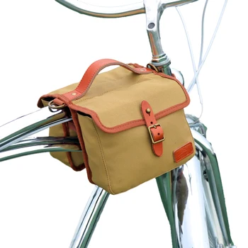 Сумка для велосипеда Tourbon, двойная сумка для велосипедной рамы, велосипедные сумки, многофункциональные холщовые аксессуары для велосипеда цвета Хаки зеленого цвета