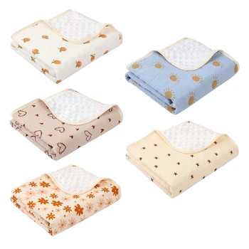 Супер Мягкое хлопковое детское одеяло Для новорожденных Мальчиков и девочек, нефлуоресцентное муслиновое одеяло для пеленания, чехол для коляски